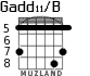 Gadd11/B para guitarra - versión 4