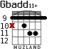 Gbadd11+ para guitarra - versión 2