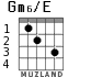 Gm6/E para guitarra - versión 3
