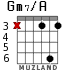 Gm7/A para guitarra - versión 3