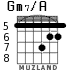 Gm7/A para guitarra - versión 5