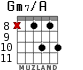 Gm7/A para guitarra - versión 7