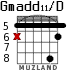 Gmadd11/D para guitarra - versión 2