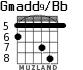 Gmadd9/Bb para guitarra - versión 6
