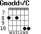 Gmadd9/C para guitarra - versión 2