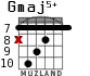 Gmaj5+ para guitarra - versión 4