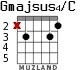 Gmajsus4/C para guitarra - versión 2
