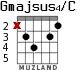 Gmajsus4/C para guitarra - versión 3