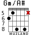 Gm/A# para guitarra - versión 4