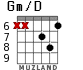 Gm/D para guitarra - versión 7