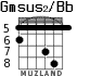 Gmsus2/Bb para guitarra - versión 5
