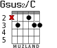 Gsus2/C para guitarra - versión 2