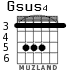 Gsus4 para guitarra - versión 4