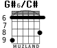 G#6/C# para guitarra - versión 2
