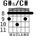 G#6/C# para guitarra - versión 3