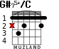 G#75+/C para guitarra - versión 2