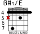 G#7/E para guitarra - versión 3