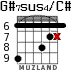 G#7sus4/C# para guitarra - versión 3