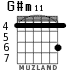 G#m11 para guitarra - versión 1
