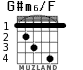 G#m6/F para guitarra - versión 5
