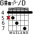 G#m75-/D para guitarra - versión 4