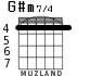 G#m7/4 para guitarra - versión 1