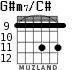 G#m7/C# para guitarra - versión 2