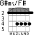 G#m7/F# para guitarra - versión 1