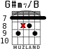 G#m7/B para guitarra - versión 5