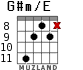 G#m/E para guitarra - versión 7