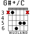 G#+/C para guitarra - versión 3