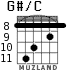 G#/C para guitarra - versión 4