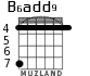 B6add9 para guitarra - versión 1