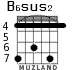 B6sus2 para guitarra - versión 4