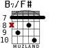 B7/F# para guitarra - versión 6