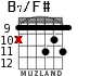 B7/F# para guitarra - versión 8