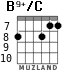 B9+/C para guitarra