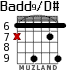Badd9/D# para guitarra - versión 4
