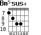 Bm5-sus4 para guitarra - versión 3