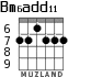 Bm6add11 para guitarra - versión 3