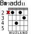 Bm7add11 para guitarra - versión 3