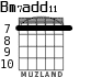 Bm7add11 para guitarra - versión 4