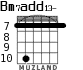 Bm7add13- para guitarra - versión 7