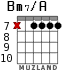 Bm7/A para guitarra - versión 6