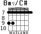 Bm7/C# para guitarra - versión 3