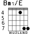 Bm7/E para guitarra - versión 4