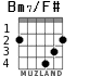 Bm7/F# para guitarra - versión 2