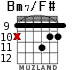 Bm7/F# para guitarra - versión 7
