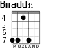 Bmadd11 para guitarra - versión 4