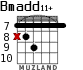 Bmadd11+ para guitarra - versión 2